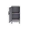 Space Solutions 27.5 in.H 2 Shelf Mini Storage Locker Cabinet, Fully Assembled, 3 in. Legs, Arctic Silver 25221